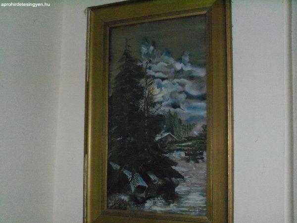 Alpesi táj témájú festmény eladó.