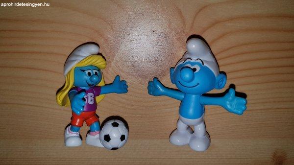 Hupikék Törpikékből 2db figura: Clumsy - Soccer Smurfette