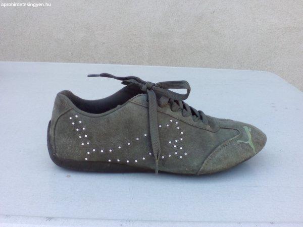 PUMA Khaki fűzős sport cipő 38-as
