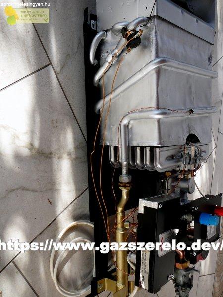 Gázkészülék szerelő, gázszerelő, Fég gázkazán vízmegítő XXI
