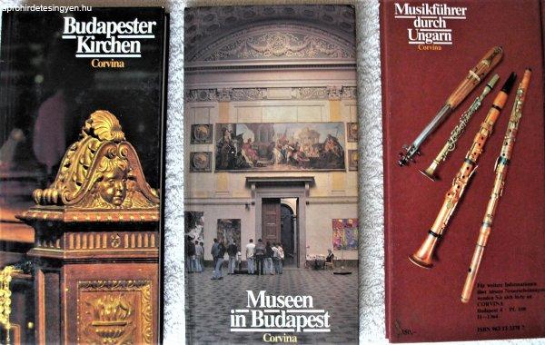 Útikönyvek Budapest-németűl:  Kirchen/Museen/Musik