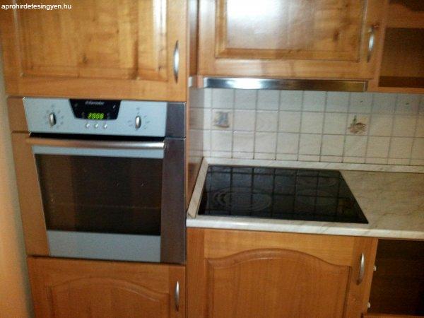 Cseresznyefa konyhabútor gépekkel felszerelve eladó használt ...