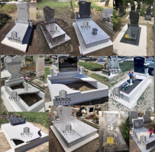 Új síremlékek, urna sírkövek, sírkőfelújítás
