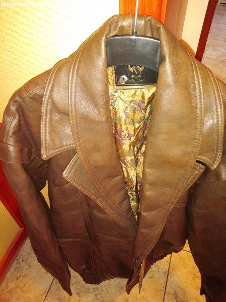 Olasz új férfi bőr dzseki eladó XL,L méretben