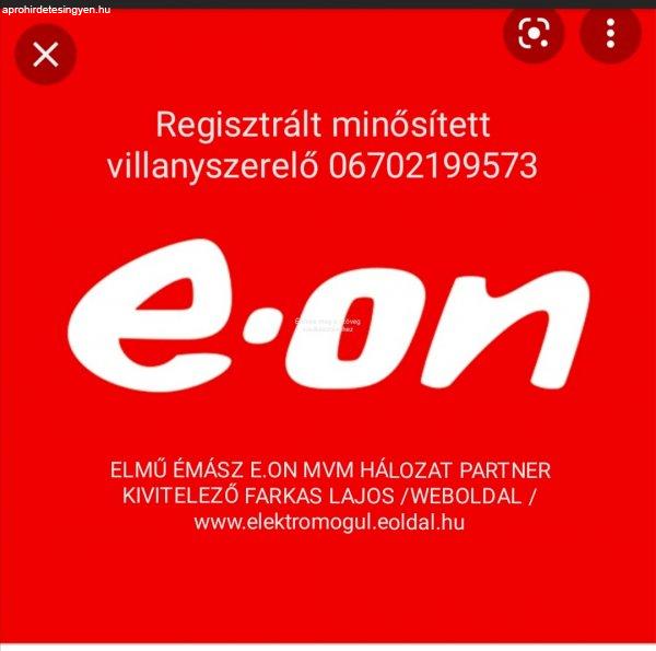Regisztrált villanyszerelő Gyorsszolgálat EON e.on e-on