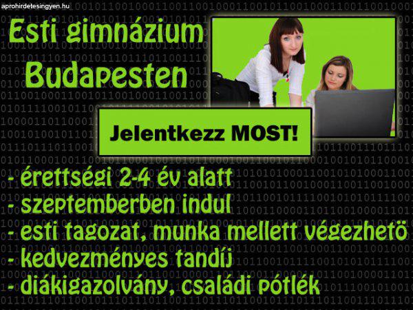 Esti gimnázium Budapesten 2014. szeptembertől