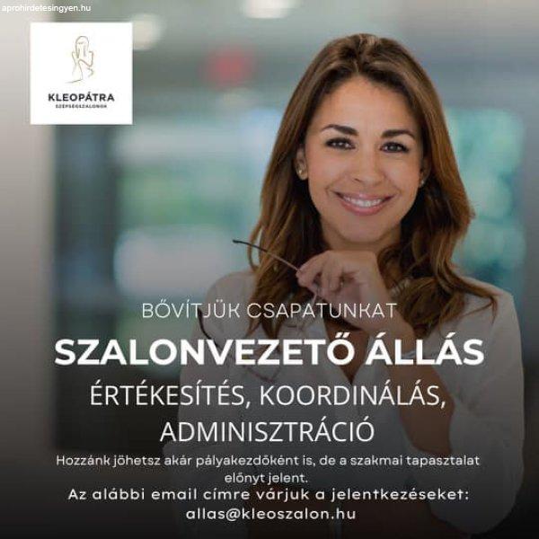 Szépségszalon vezetői pozíció