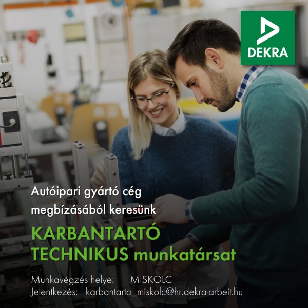 Karbantartó Technikus - Miskolc