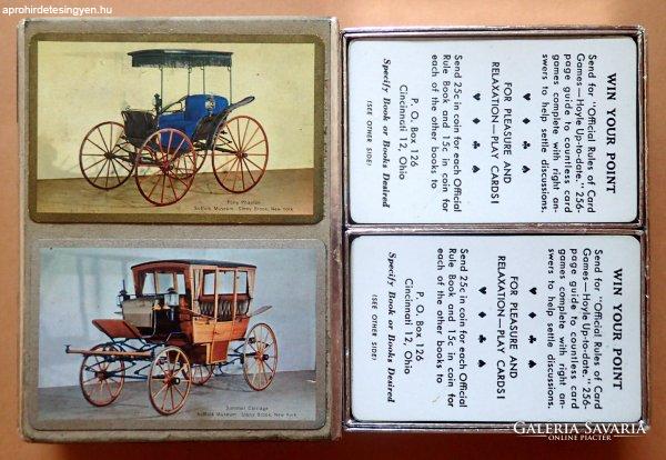 Amerikai antik vintage Congress dupla francia jármű kártya