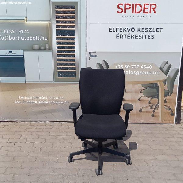 Újszerű irodai forgószék, gurulós szék, fekete - használt