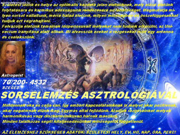 Horoszkóp elemzése Szegeden, Siófokon vagy online