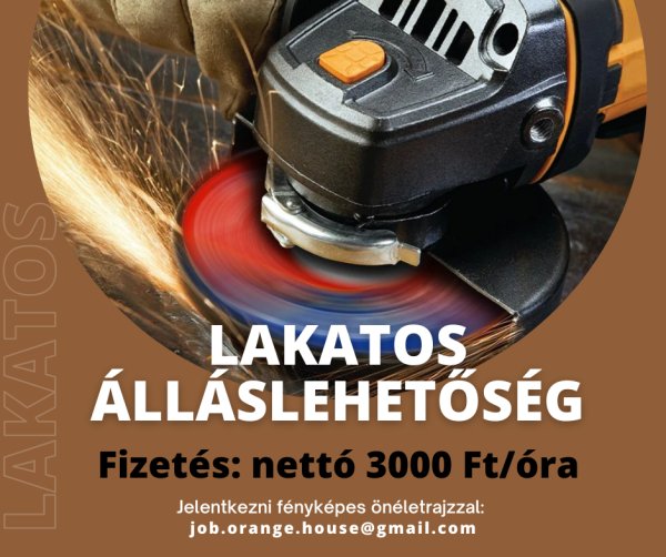 Lakatos munkatársat keresünk! (nettó 3000 Ft/óra)