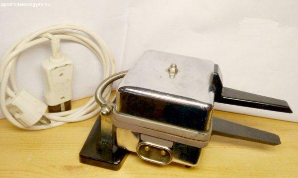 Retró elektromos konyhai eszköz nikkelezett gofrisütő Schult