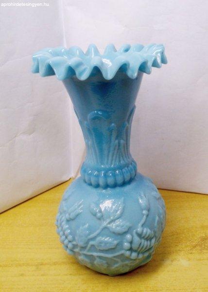 Antik blue opaline váza Portieux Vallerysthal Franciaorszá