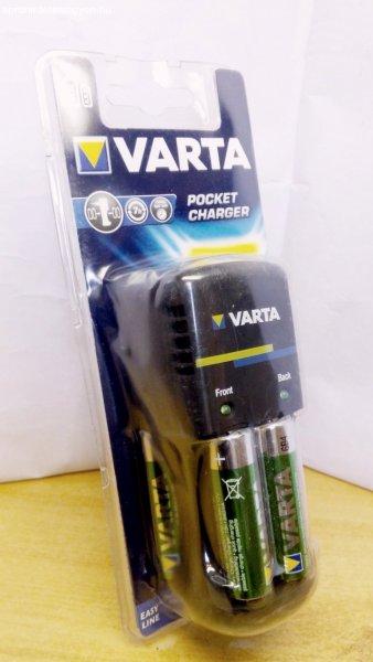 VARTA Pocket Charger + 4xAA 2400mAh akkumulátor, új állap