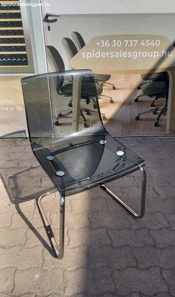 IKEA Tobias szék, átlátszó, krómozott lábú - kiváló