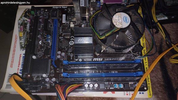 MSI lga775 Combo alaplap CPU 1333Fsb DDR3+DDR2