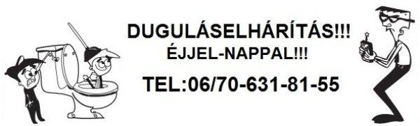 Duguláselhárítás! 06/70-631-81-55