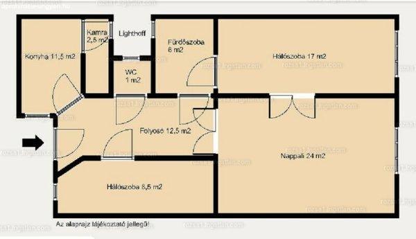 Zulóban eladó 83 m2-es 2,5 szobás lakás olcsón