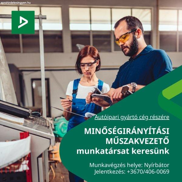 Minőségirányítási műszakvezető - Nyírbátor