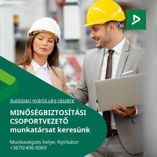 Minőségbiztosítási csoportvezető - Nyírbátor