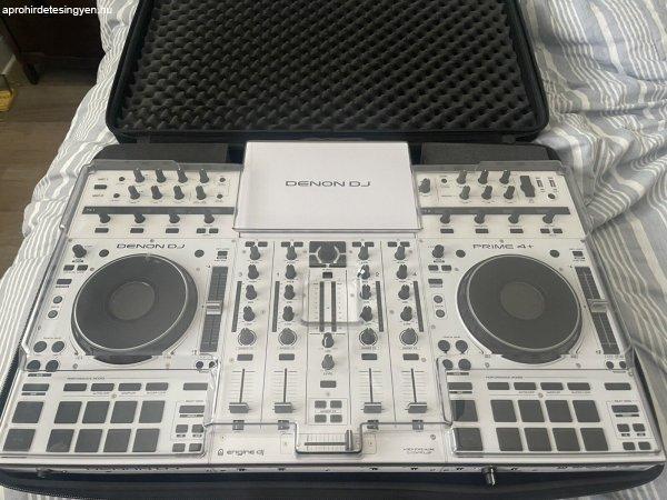 Denon DJ PRIME 4+ Standalone Controller W/ Decksaver, Case