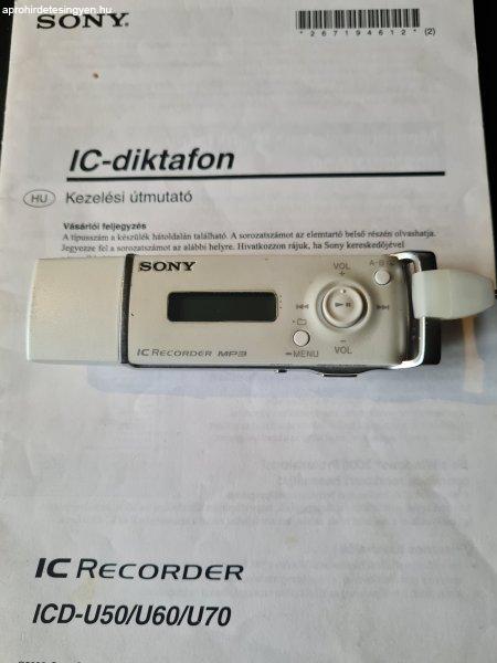 IC-diktafon Tipus szám:ICD-U60 Sony