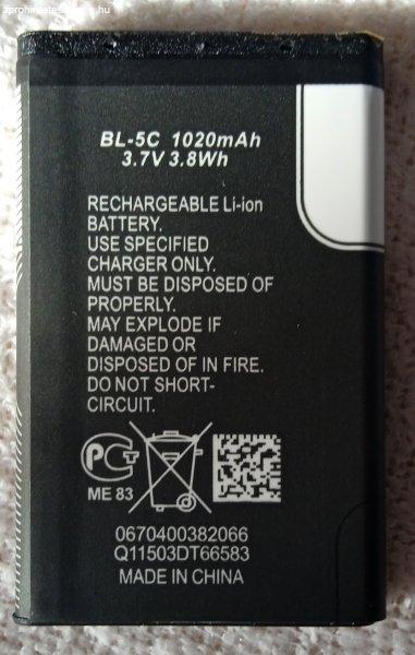 Nokia BL 5C akkumlátor 1020 mAh