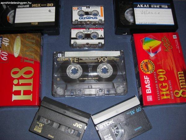 Digitalizálás Debrecen:VHS,VHS-C,Hi-8,Mini DV videókazetta