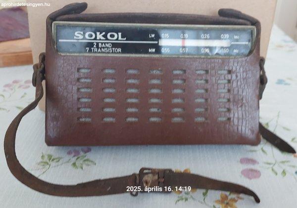 Sokol rádió ( kisszéken) ősi Hi-Fi Torony...