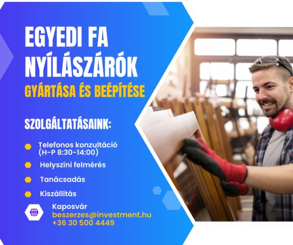 Egyedi fa nyílászáró gyártása beépítése