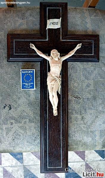 32. Antik, ELEFÁNTCSONT Jézus Krisztus (16.5 cm), 45 cm