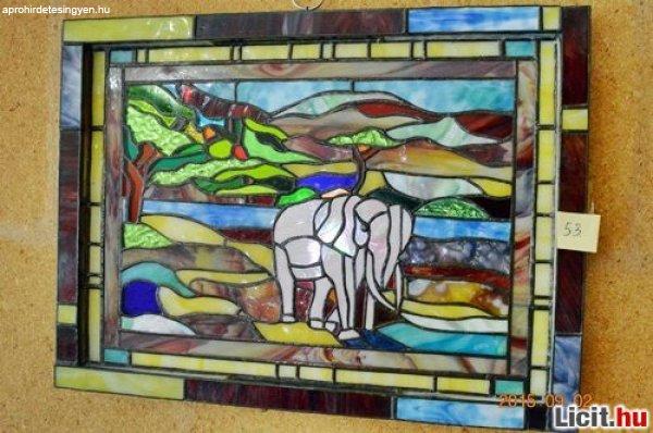 Afrika. Eredeti 3D. Tiffany fali kép akció!