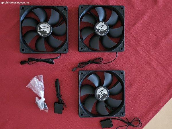3 db vadonatúj Zalman Quiet Fan 12 cm hűtőventillátor