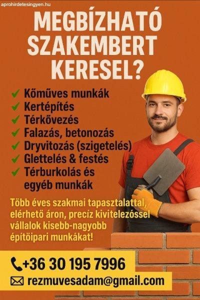 Kőműves munkákat vállalok csapatommal❗️