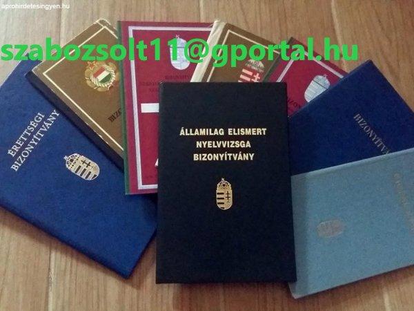✅Eladó érettségi, diploma, nyelvvizsga, OKJ bizonyítv?