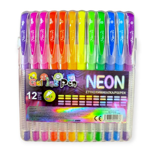Neon zseléstoll készlet – 6 db, átlátszó testtel