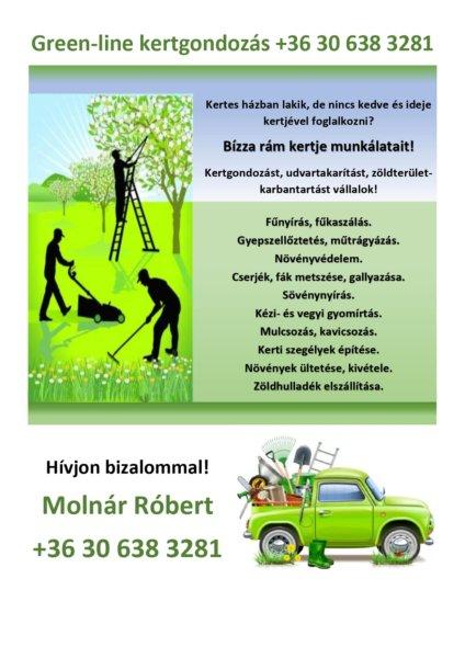 Kertgondozás, kertfenntartás.