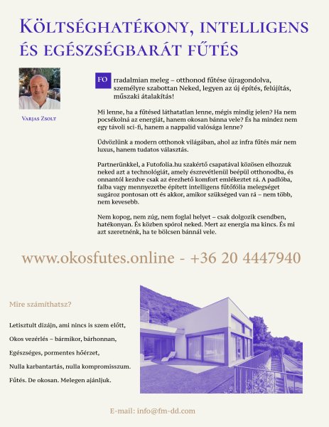 Költséghatékony, intelligens és egészségbarát fűtés