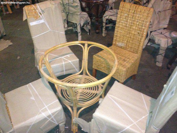 Félár akció minden Ãj rattan bútor bambusz nád Ãveg asztal eladó ...