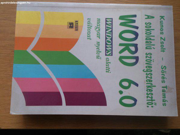 Microsoft Word 6.0 kézikönyv eladó