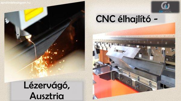 CNC élhajlító-, lézervágó Felső-Ausztria