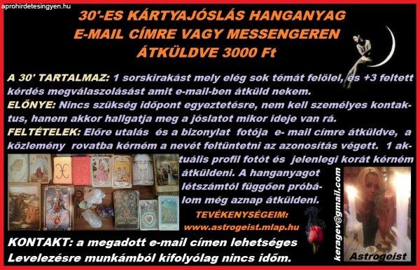 30'-es KÁRTYAJÓSLÁS HANGANYAG 3000 Ft