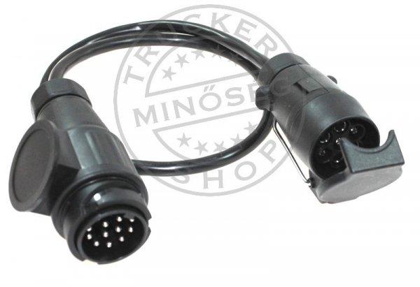Elektromos aljzat/dugó átalakító kábeles 13/7p 12V