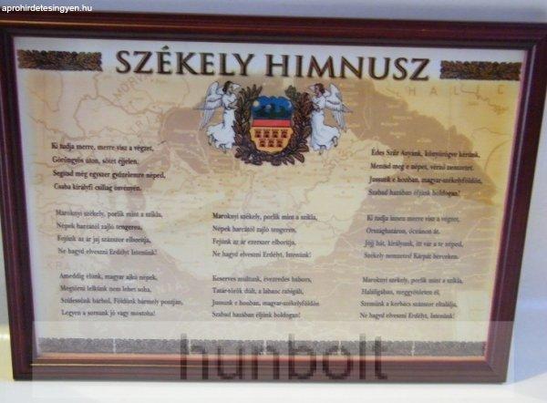 Asztalra tehető és falra akasztható üveglapos képkeretes Székely Himnusz
21X30 cm
