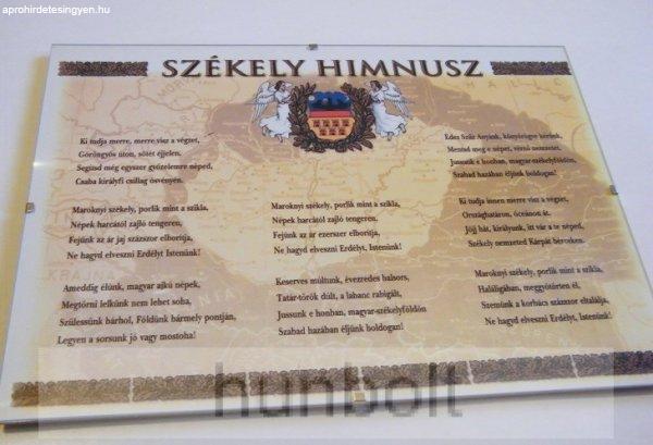 Falra akasztható üveglapos Székely Himnusz 21X30 cm