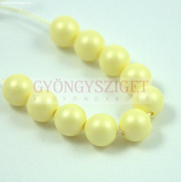 Swarovski igazgyöngy utánzat - pastel yellow -6mm