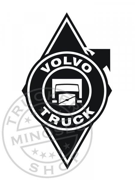 Volvo matrica tükör hátlapra fekete rombusz