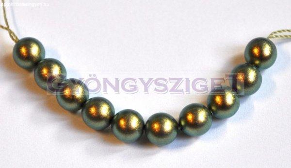 Swarovski igazgyöngy utánzat - iridescent green -6mm