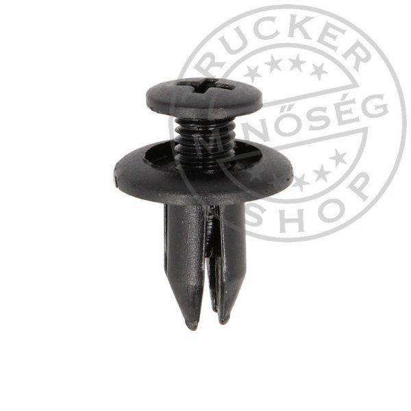 Kárpitpatent 7mm / 15mm / 12mm menetes rúd biztosítóval fekete